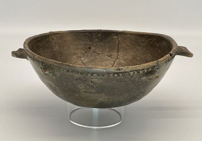 Native American Mississippian Fish Effigy Pottery Bowl. Prehistoric Native American