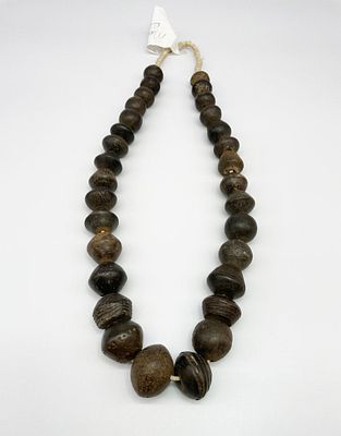 African Mali Dogon Clay Beaded Necklace. Vintage or older African, Dogon Culture, Mali Beaded