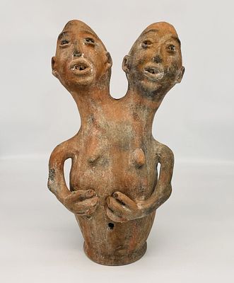 African Ewe (Togo/Benin) Polycephalous Voodoo Sculpture. Large Rare African, Ewe People