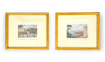 Early 19th c. Hand-Colored Engravings. Rare Early 19th c. Hand-Colored Steel Engravings, Circa.