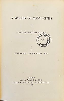 Antique First Edition of A Mound of Many Cities; or, Tell el Hesy Excavated by Frederick Jones 