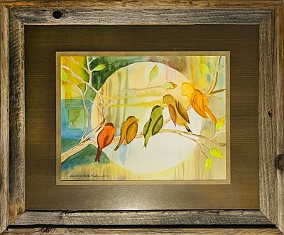 Group of Birds Watercolor Painting by Nashville Artist Bernadette Resha. Watercolor Painting by 
