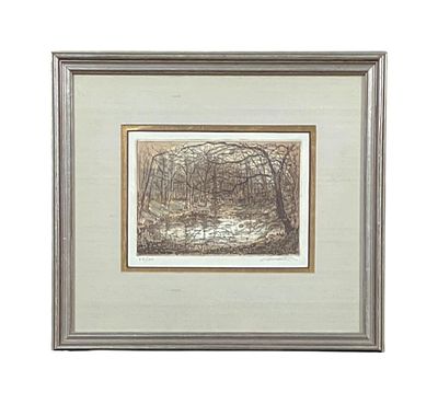 Limited Edition Landscape Etching by Tennessee Artist Paul Lancaster. Limited Edition Landscape 