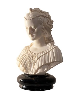 Arnaldo Giannelli Marble Bust Sculpture. Italian Marble Bust Sculpture After Arnaldo Giannelli 