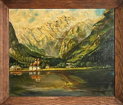Alfred Linke Landscape Oil Painting. Landscape Oil Painting. by Alfred Linke (1891-1959) | Oil 