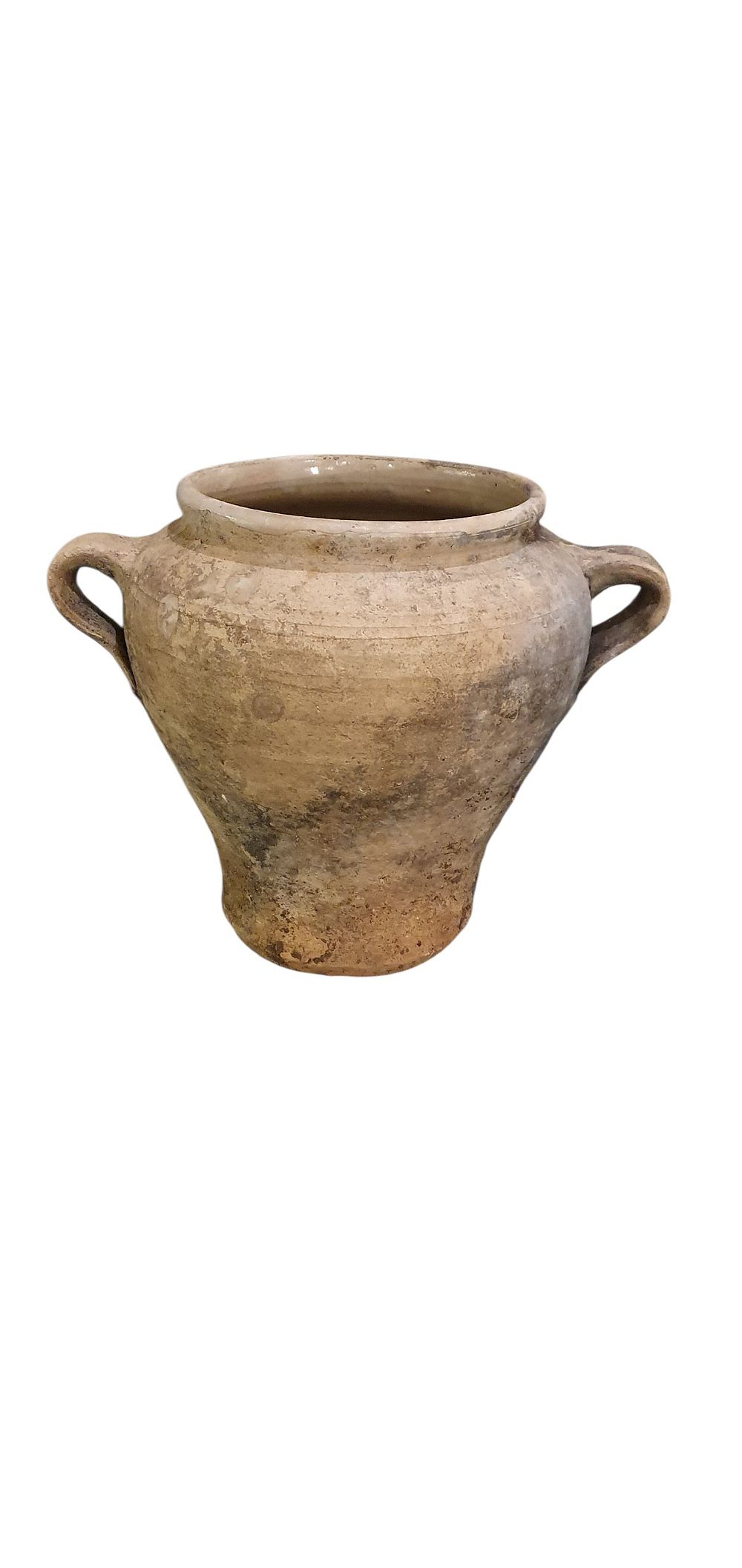 Orza, S. XIX. Cerámica de Fajalauza - Granada de dos asas, vidriado o esmaltado en blanco., lote 99
