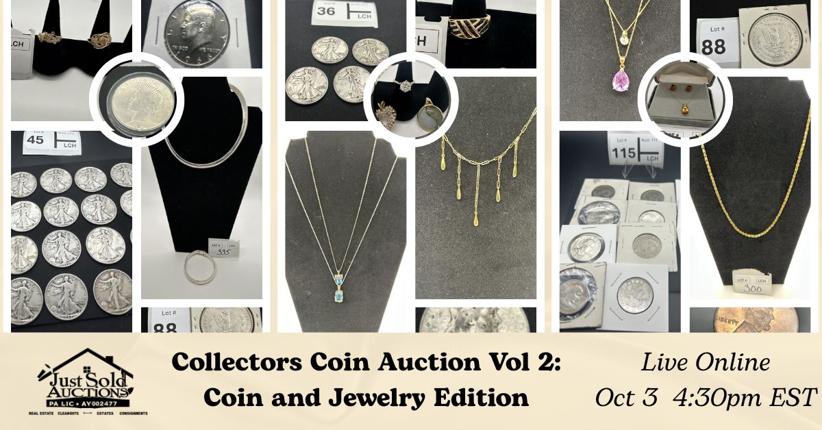 Just Sold Auctions | Collectors Auction Vol 2 – Coins & Jewelry Edition