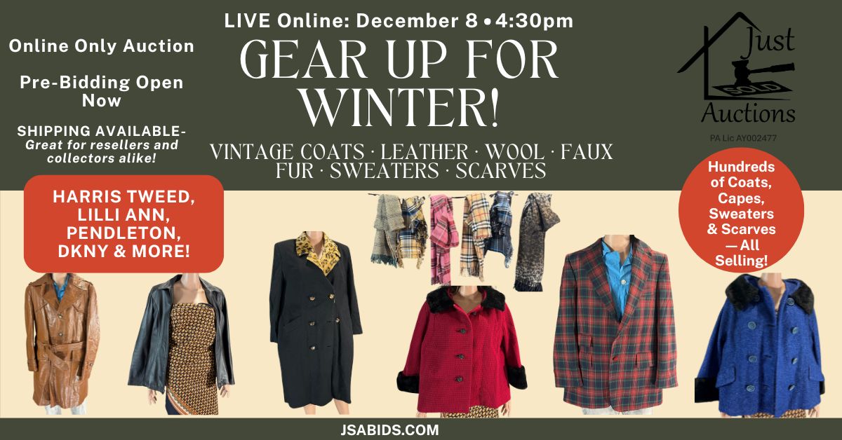 Just Sold Auctions | Gear Up for Winter: Vintage Wool, Leather & Designer Coats