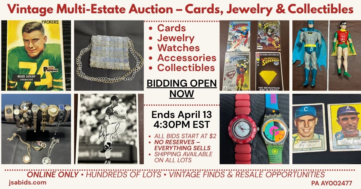 Just Sold Auctions | Vintage Multi-Estate Auction – Cards, Jewelry & Collectibles