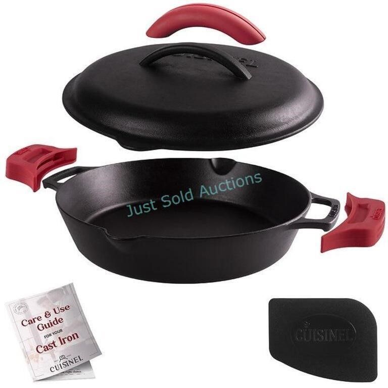 Lot 540: 12in Dual Handle Skillet w/ Cast Iron Lid