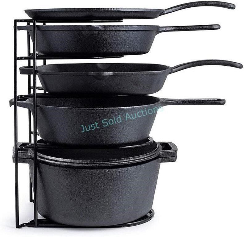 Lot 666: 15in Heavy Duty Pan Organizer Black