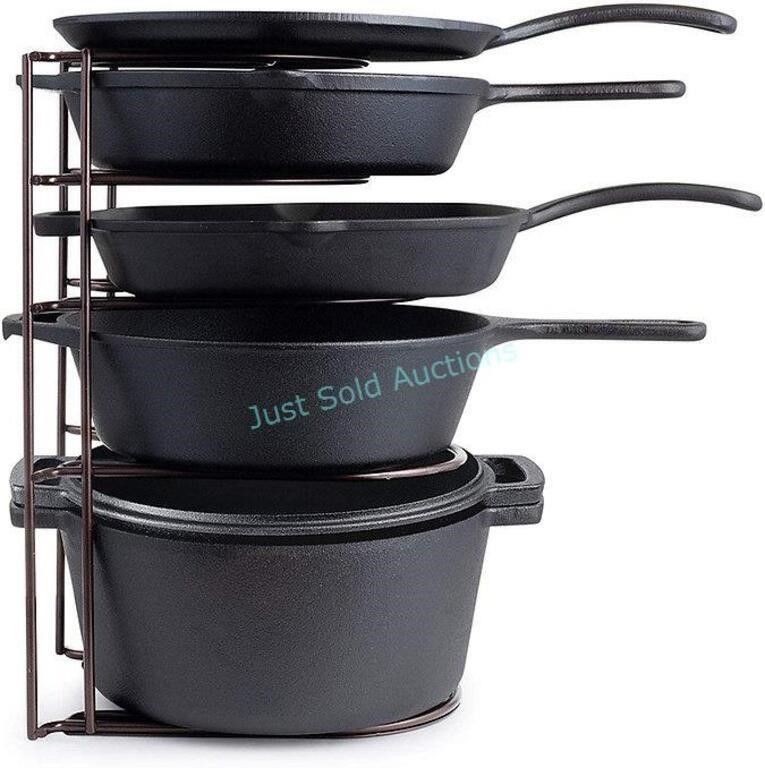 Lot 688: 15in Heavy Duty Pan Organizer Bronze