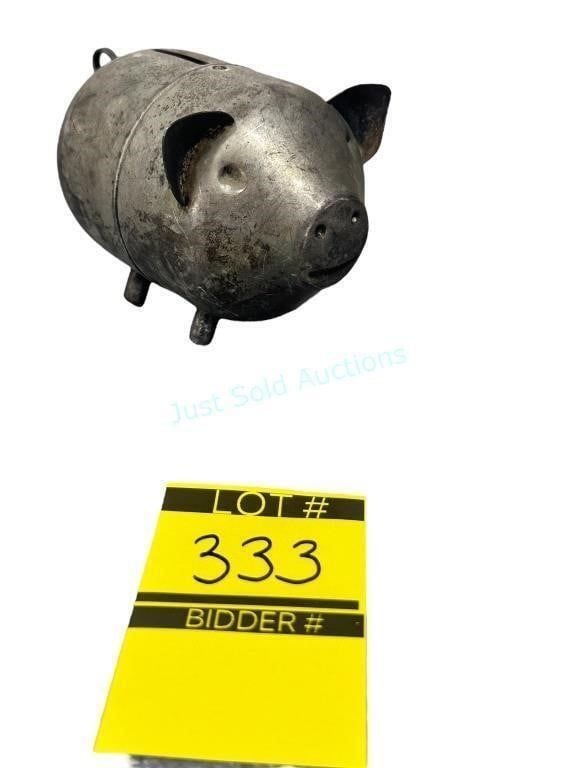 Lot 333: National Silver Co Plated Piggy Bank