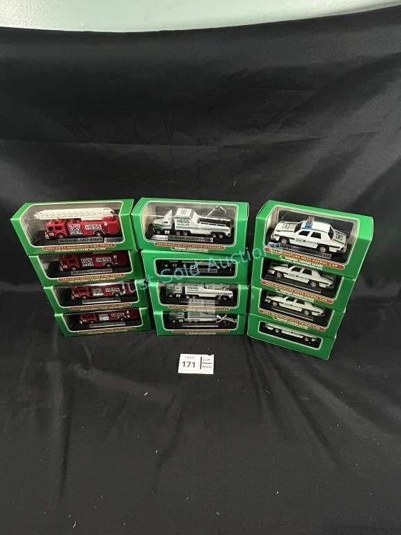 Lot 171: 12 Miniture Hess Trucks