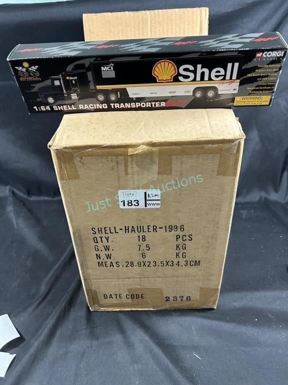 Lot 183: 18 Shell Racing Transporter