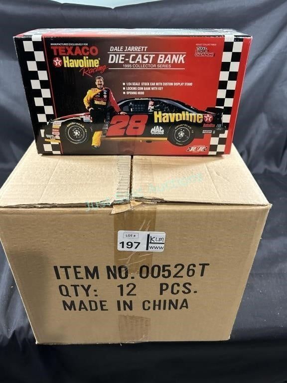 Lot 197: 12 Texaco Dale Jarret Racing Car Bank