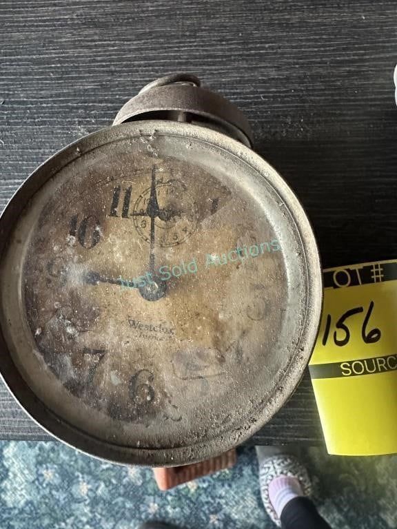 Lot 156: Vintage Westclox Peg Leg Clock- Missing Legs
