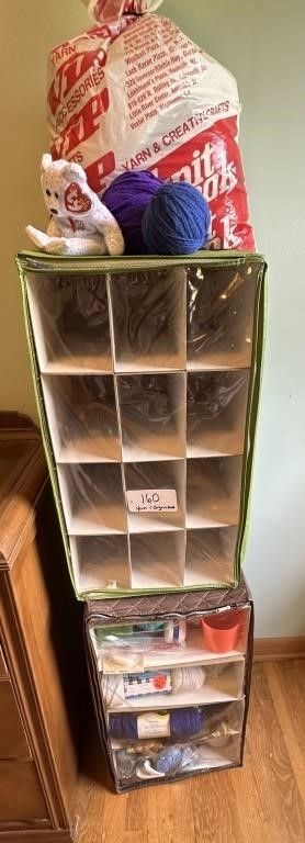 Lot 160: Craft Organizers with Yarn
