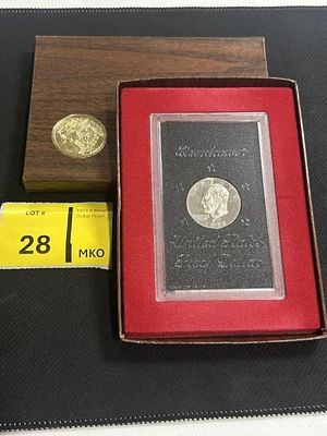 1971-S US Silver Proof Eisenhower Ike Dollar. Encased with Box