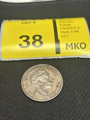 1911 A German States Prussia. 3 Mark
