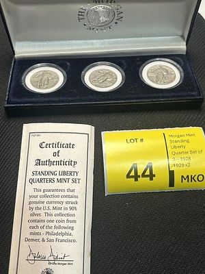 Standin Liberty Morgan Mint Set of 3. 19281929 x 2