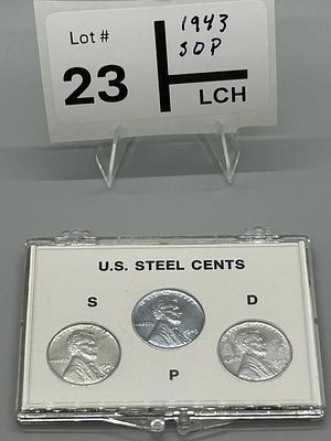 1943 LINCOLN STEEL SPD WHEAT CENT SET