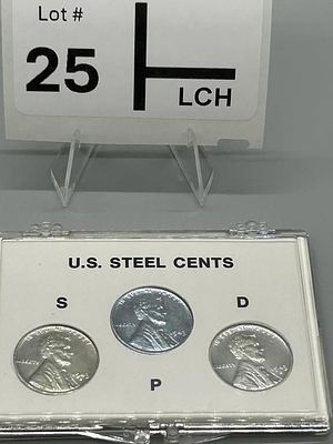 1943 LINCOLN STEEL SPD WHEAT CENT SET