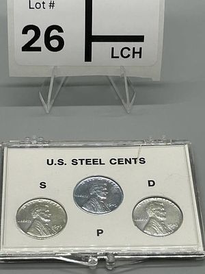 1943 LINCOLN STEEL SPD WHEAT CENT SET