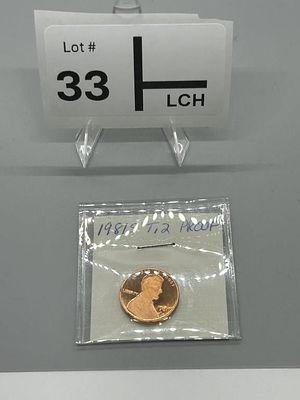 1981 S Lincoln Penny T.2 Proof