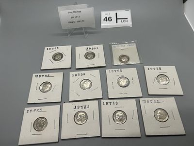 Proof Dimes Lot of 11