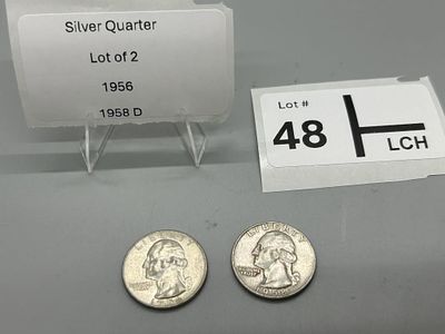 Silver Quarter Lot of 2. 19561958 D