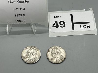 Silver Quarter Lot of 2. 1959 D1960 D