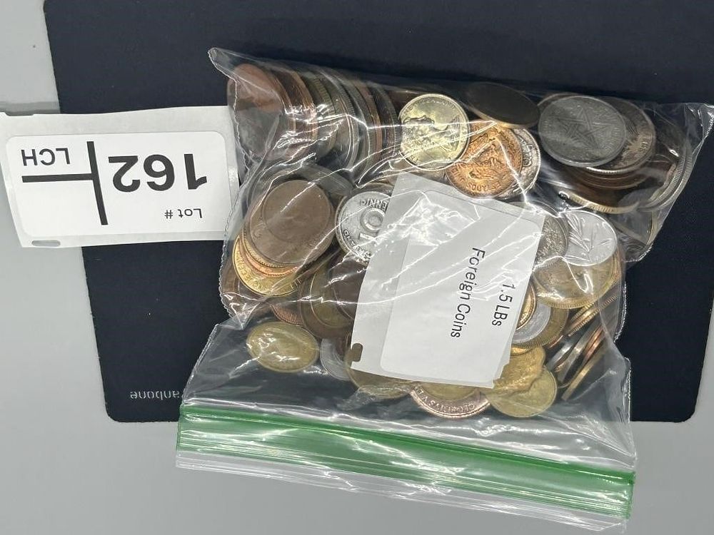 Lot 162: 1.5 LBS Foreign Coin Lot