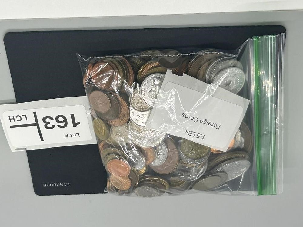 Lot 163: 1.5 LBS Foreign Coin Lot