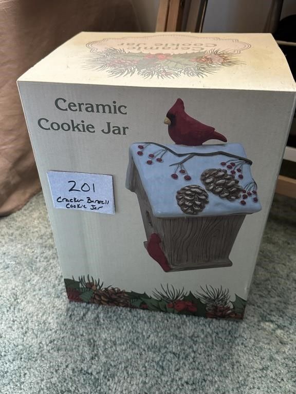 Lot 201: Ceramic Cookie Jar, Cracker Barrel