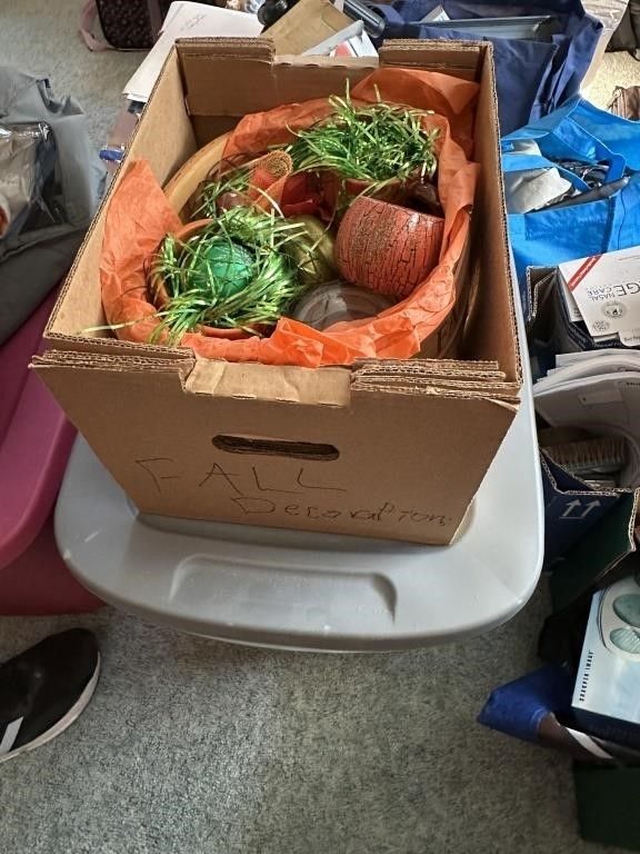 Lot 204: 2 Boxes of Fall Decor