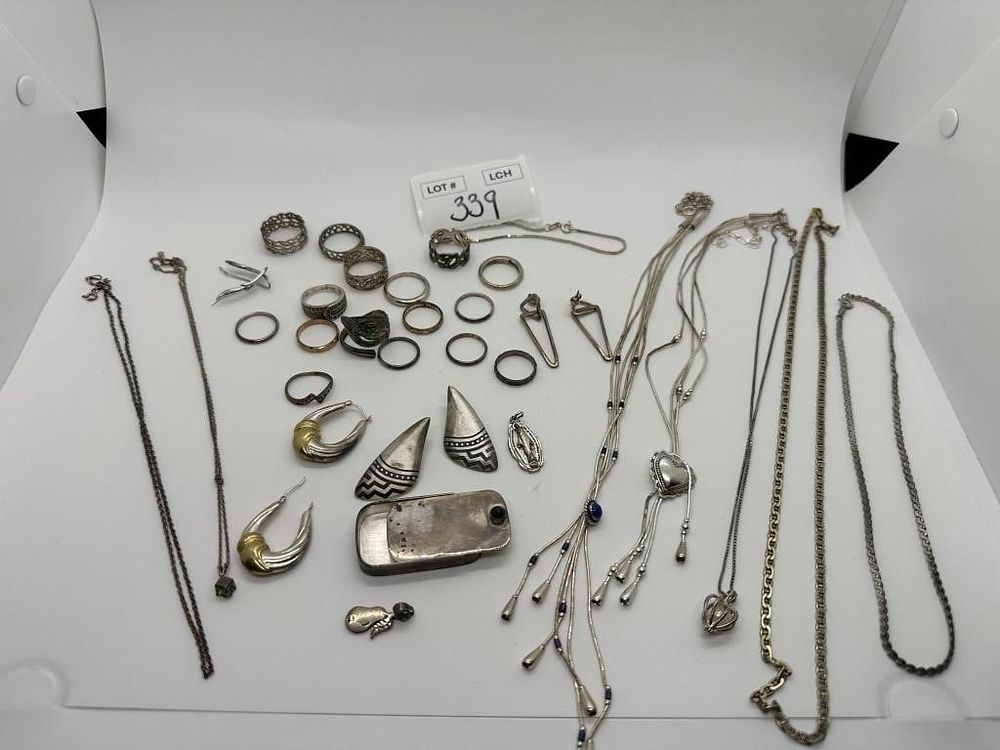 Lot 339b: Mixed Sterling Silver Jewelry