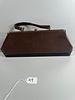 Vintage Brown Framed Handbag. A vintage women's handbag or purse, possibly from the mid-20th Image - 1