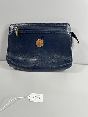 Eliana Italian Navy Pouch Clutch. An Eliana Italian-made clutch bag or pouch, presenting a 