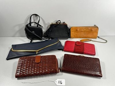 A Group of Seven Women's Leather and Faux Leather. This group comprises seven women's 