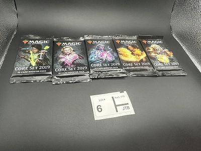 Core Set 2019 - Booster Pack Lot of 5. Sealed1 each of package art design