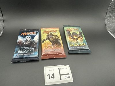 MTG Mixed Booster Pack Lot of 3. Sealed1 x Shadows Over Innistrad1 x Rivals of Ixalan1 x Ixalan