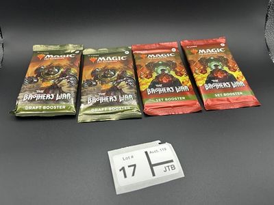 MTG The Brothers' War Booster Pack Lot of 4. Sealed2 x Set Booster Pack2 x Draft Booster Pack