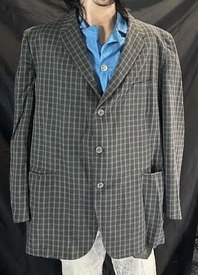Gimbels Men's 3 Button Jacket. ripped left hemline