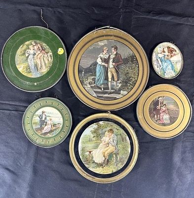 6 Courting Couples Antique Flue Covers