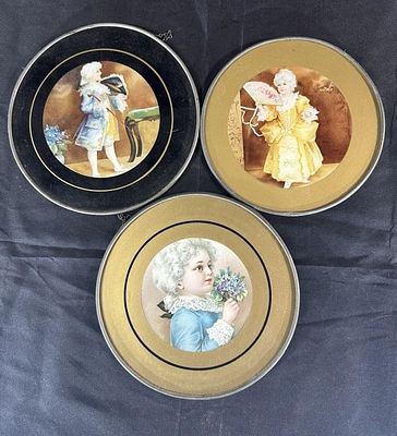 3 Antique Flue Covers, featuring Children