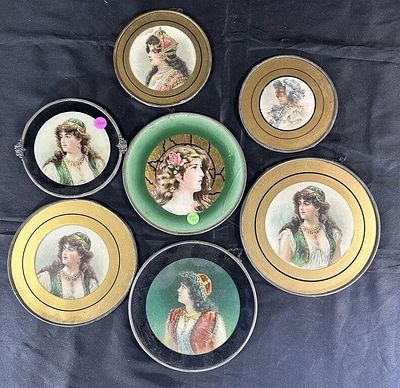 7 Antique Exotic Women Flue Covers