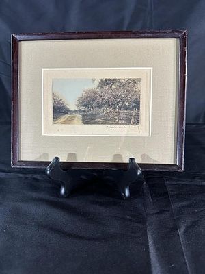 Wallace Nutting (1861-1941) Color Print, Matted. and framed to 9.5" x 7.5"