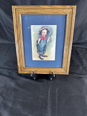 "The Naughty Boy" Print, Matted and Framed under. glass to 10" x 12"