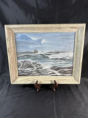 Original Oil on Canvas, Unsigned. 22" x 17.5"